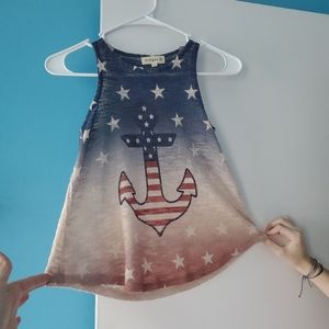 Girls patriotic tank top